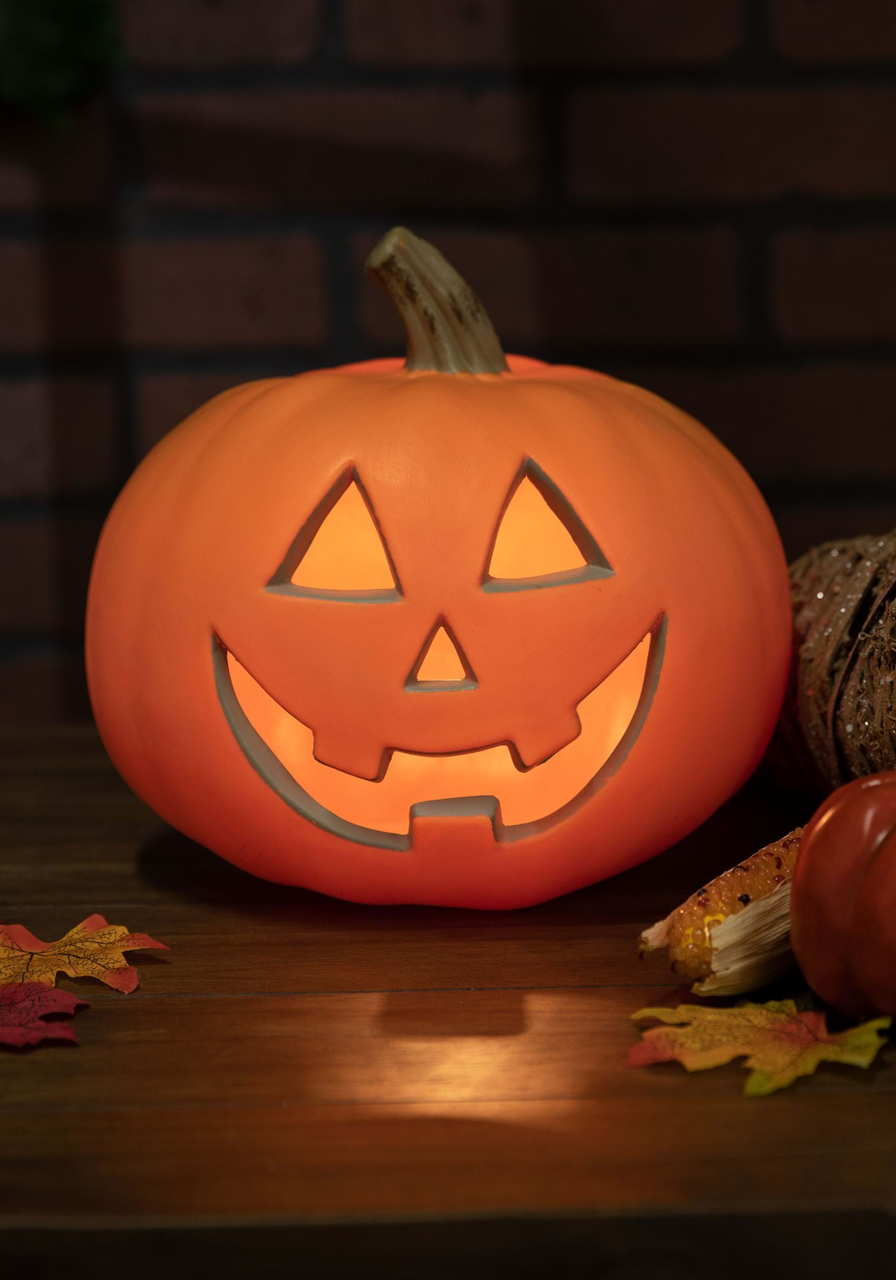 Traditional Light-Up Pumpkin Decoration