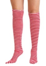 Red and White Witch Socks Alt