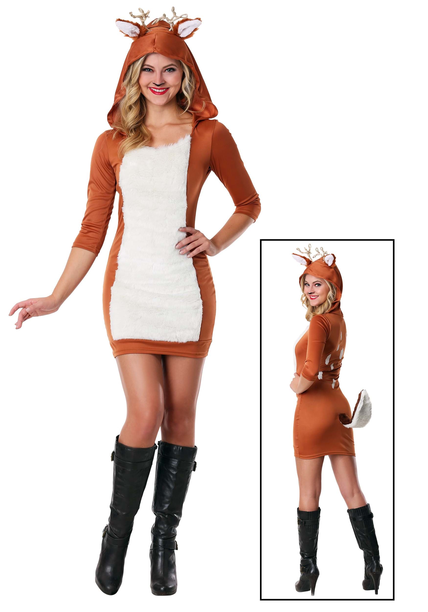 Sexy Naked Furry Deer Secretary - Sexy Deer Costume