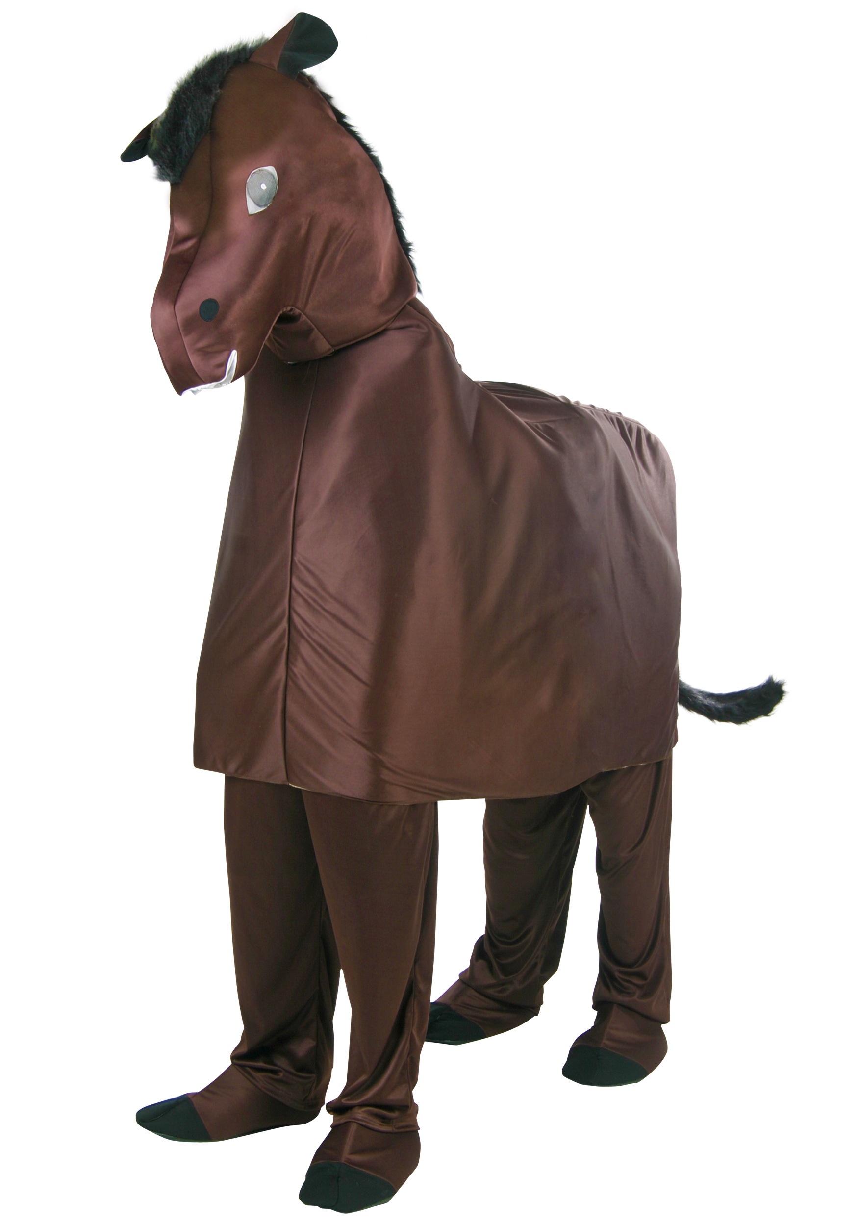 Supremask Horse Costume Funny Horse Head Costume Novelty Animal Costume Halloween Costumes Brown Horse 