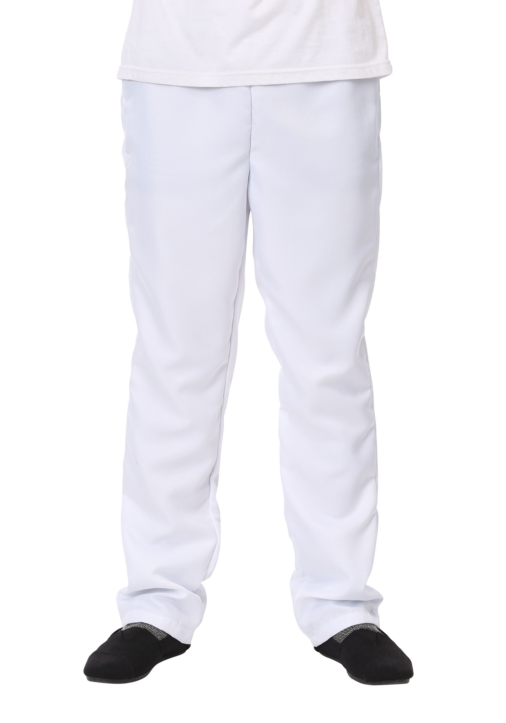 white and blue pants