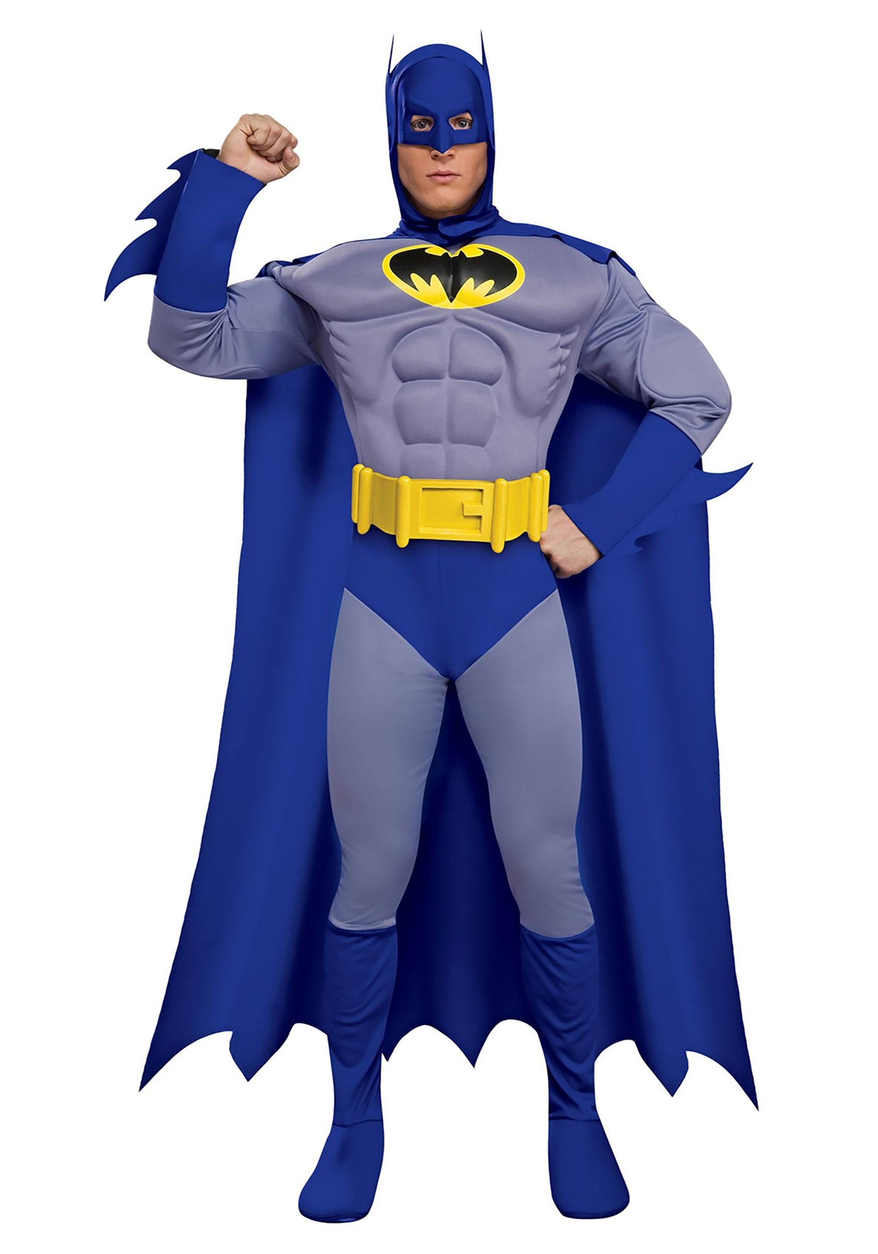 Men's Deluxe Muscle Chest Batman Costume