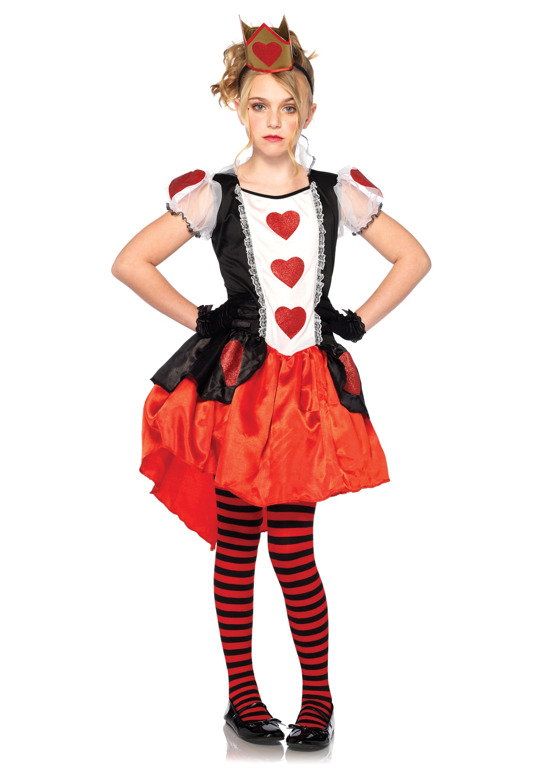 Alice In Wonderland Characters Halloween Costumes - Child Wonderland Queen Costume