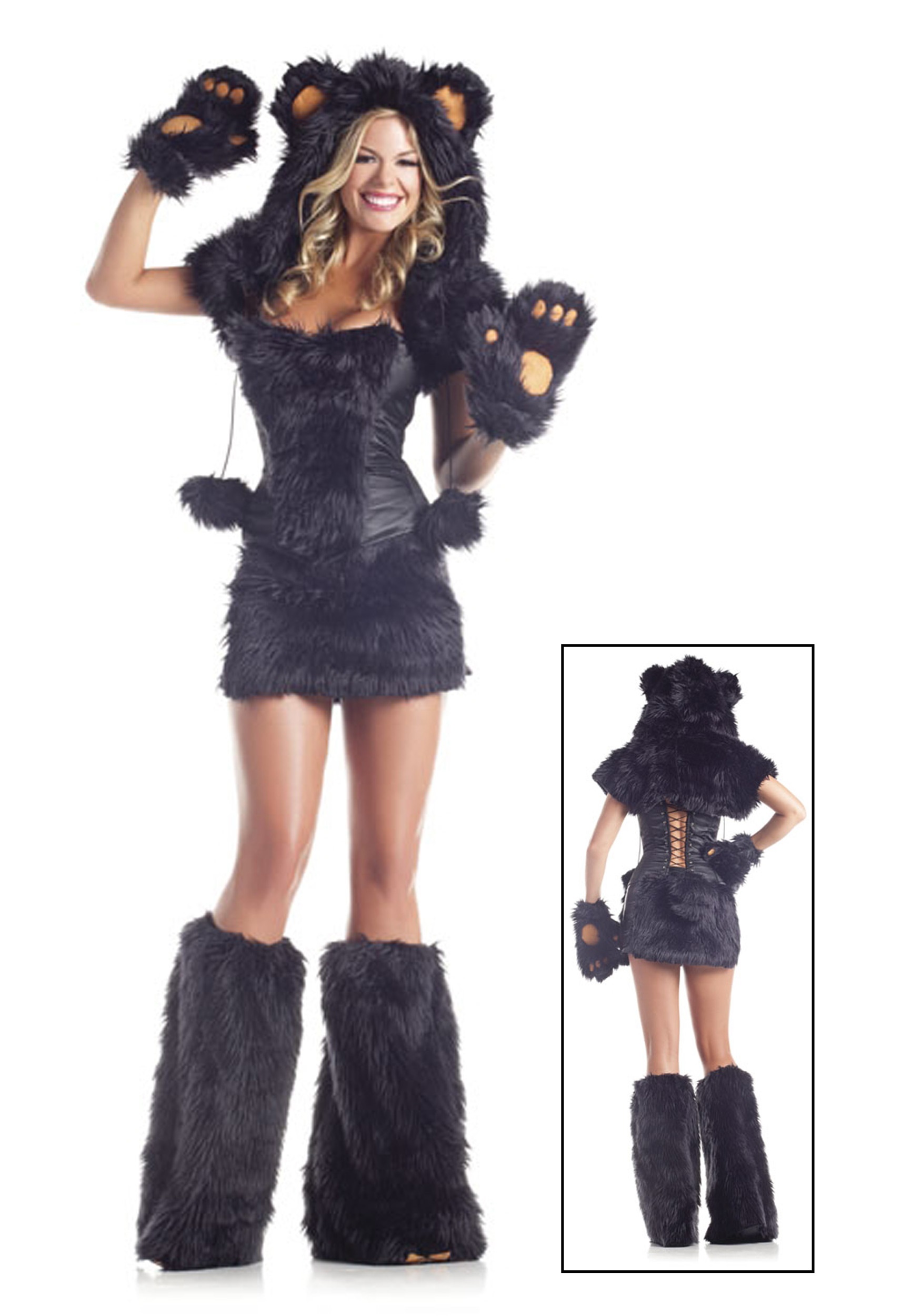 Sexy Deluxe Black Bear Costume For Women