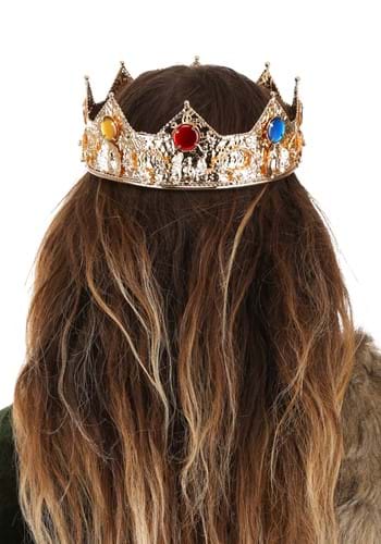 Adult Costume Gold Jeweled King Crown | Storybook Accessories