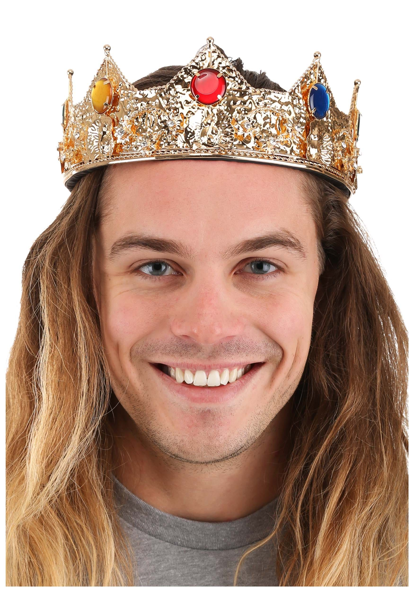 Men's Gold King Costume Crown