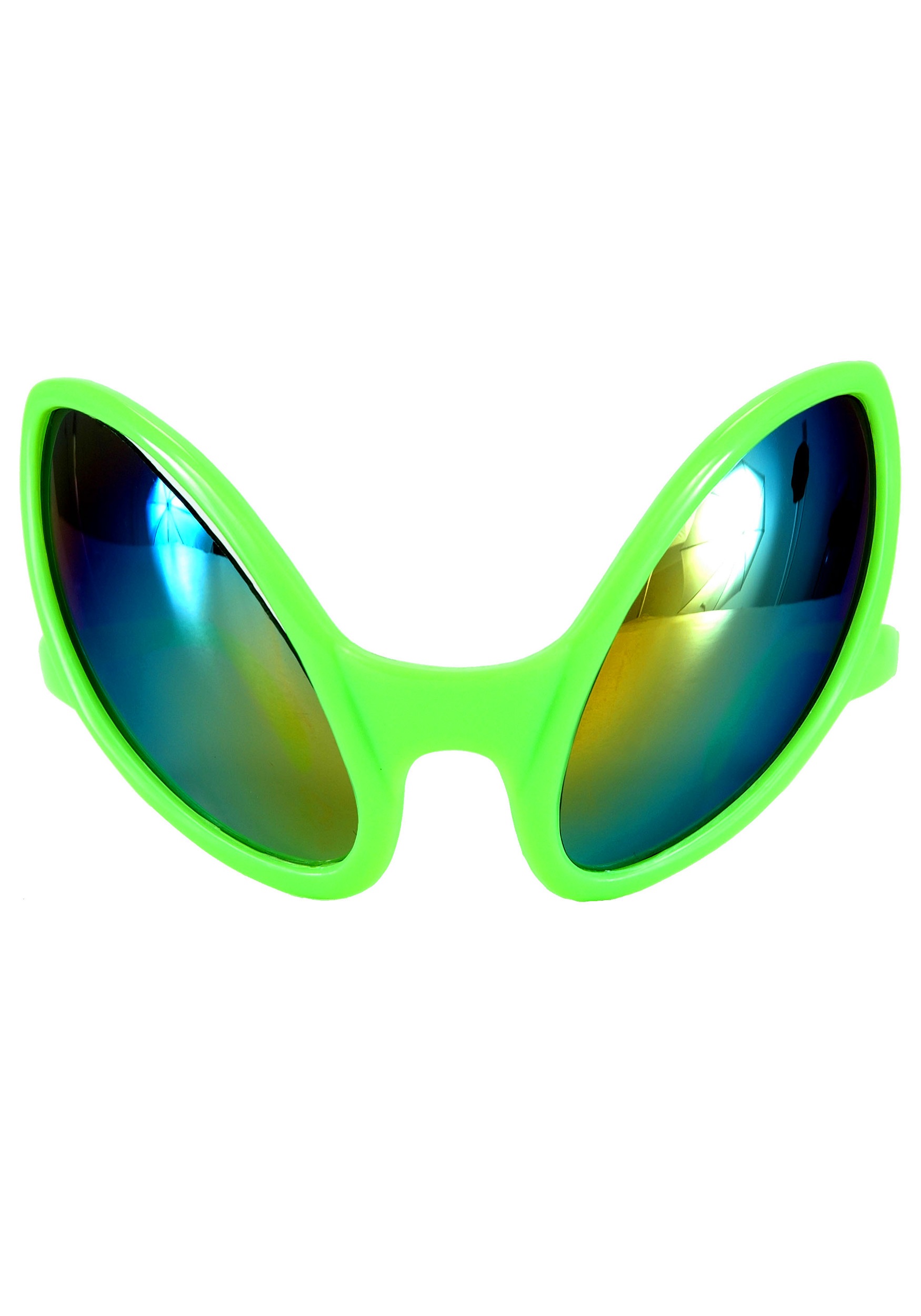 Alien Sunglasses Novelty Alien Eye Shaped Green 1 Pair 