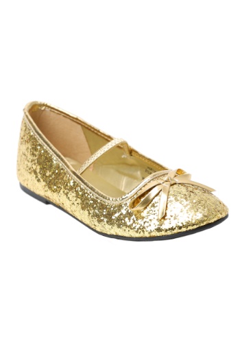 girls gold ballerina shoes