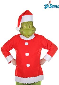 Adult Grinch Costume Top Hat and Half Mask 