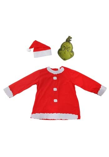 Adult Grinch Costume Top, Hat and Half Mask
