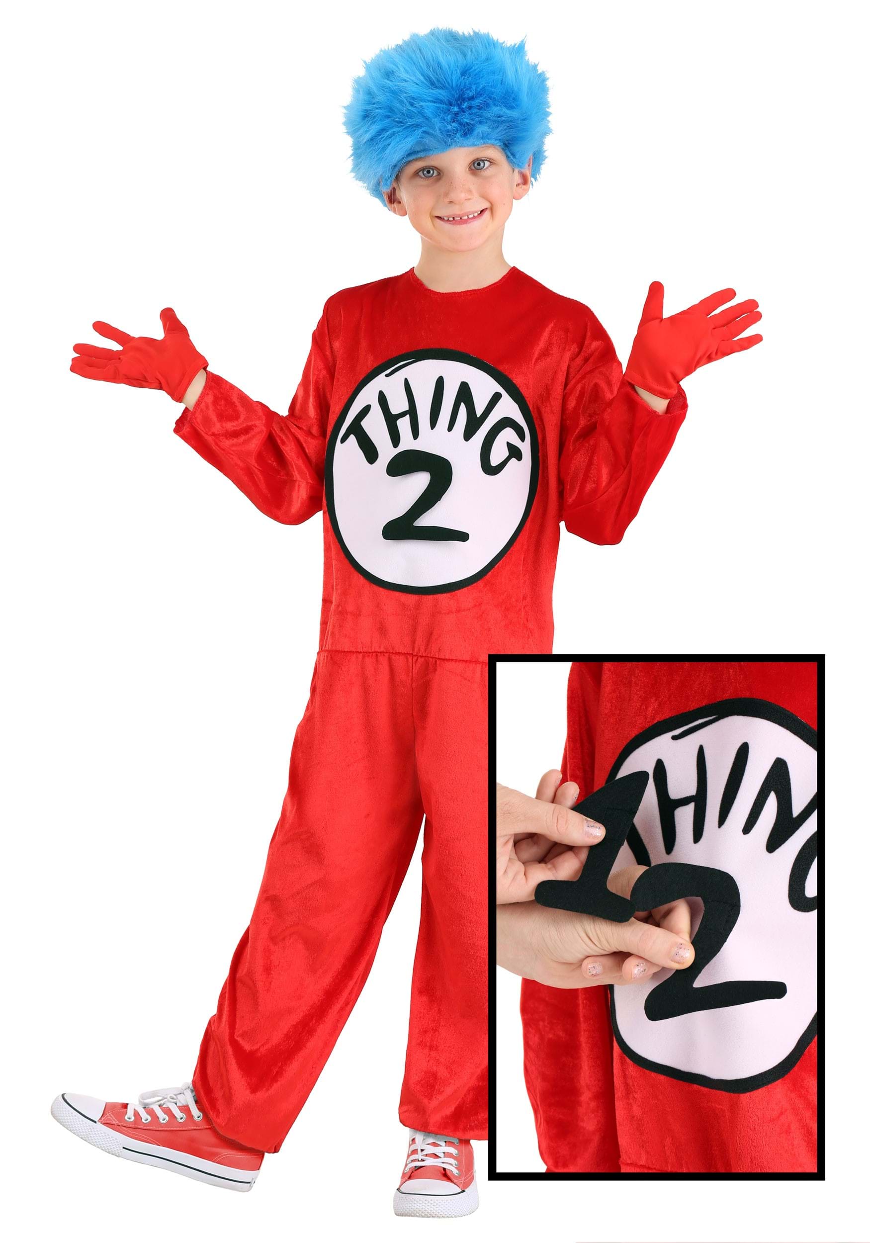 Photos - Fancy Dress FUN Costumes Thing 1 & Thing 2 Kids Costume Blue/Red/White