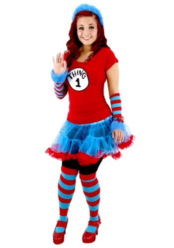 Dr. Seuss Thing 1 & Thing 2 Glovettes | Costume Accessories