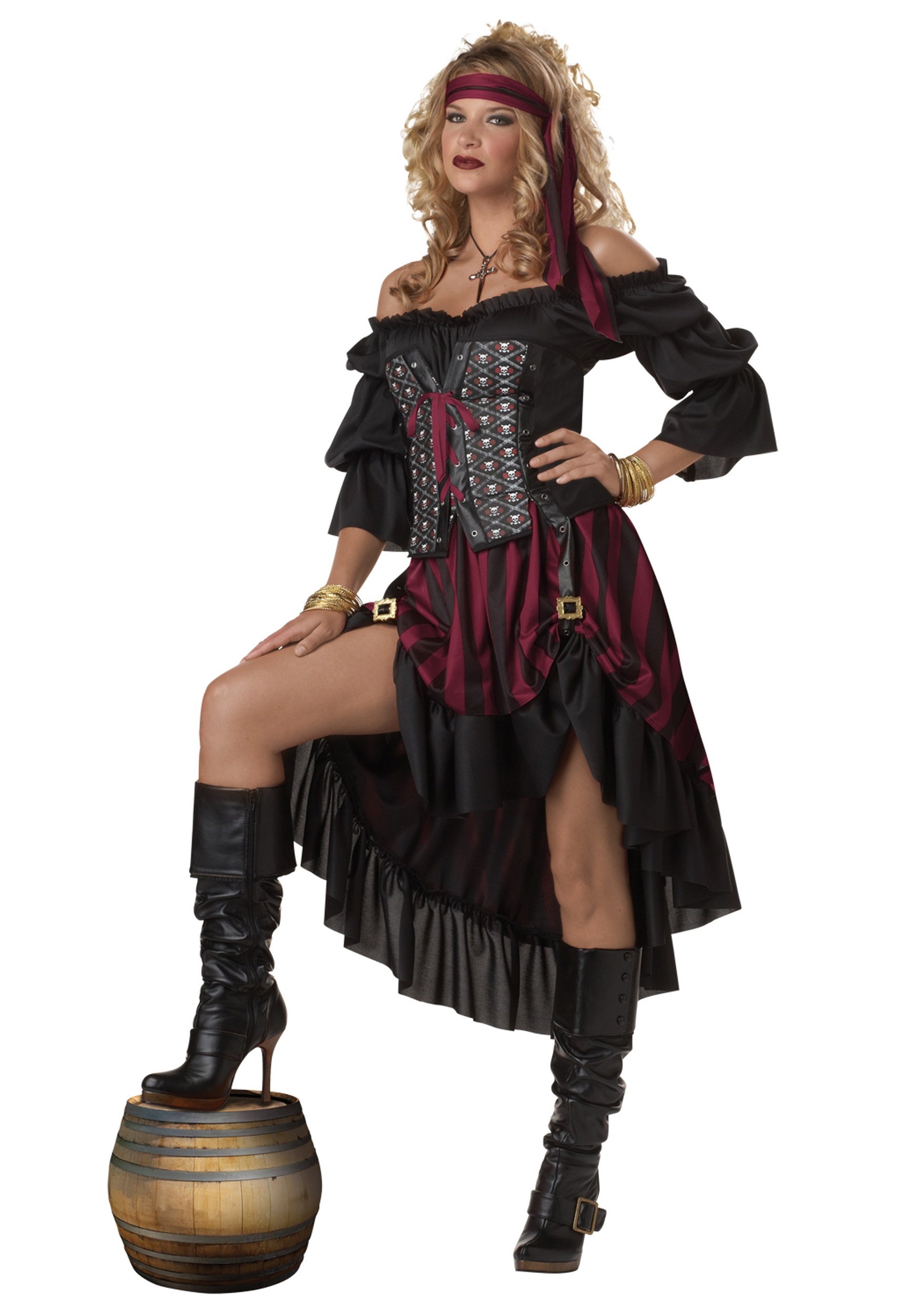 Disfraz de moza pirata Multicolor