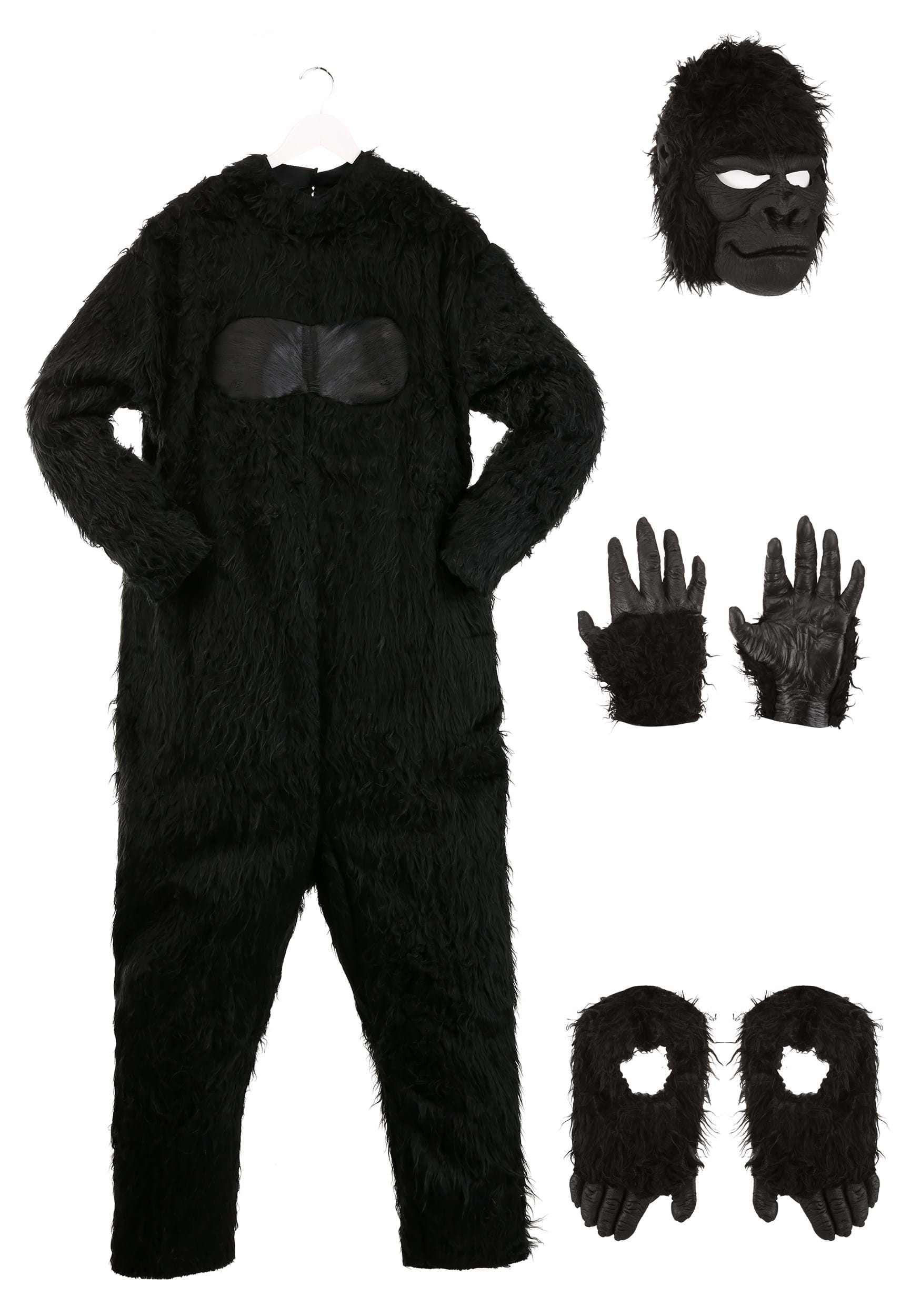 Disfraz de gorila realista adulto Multicolor