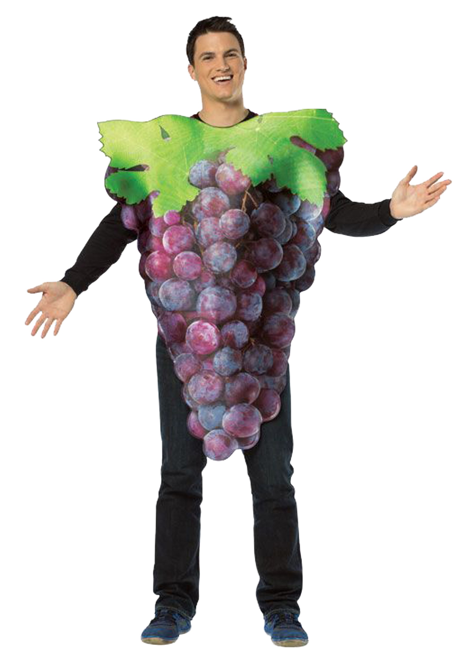 Disfraz de uvas moradas para adultos Multicolor