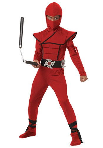 Boys Red Ninja Halloween Costume