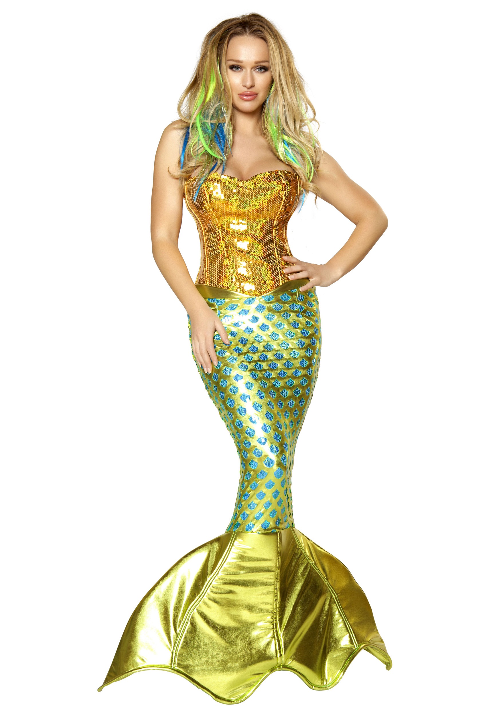 Womens Deep Sea Siren Mermaid Halloween Costume.
