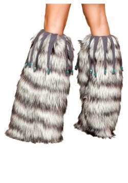 Fur Leg Warmers with Beads