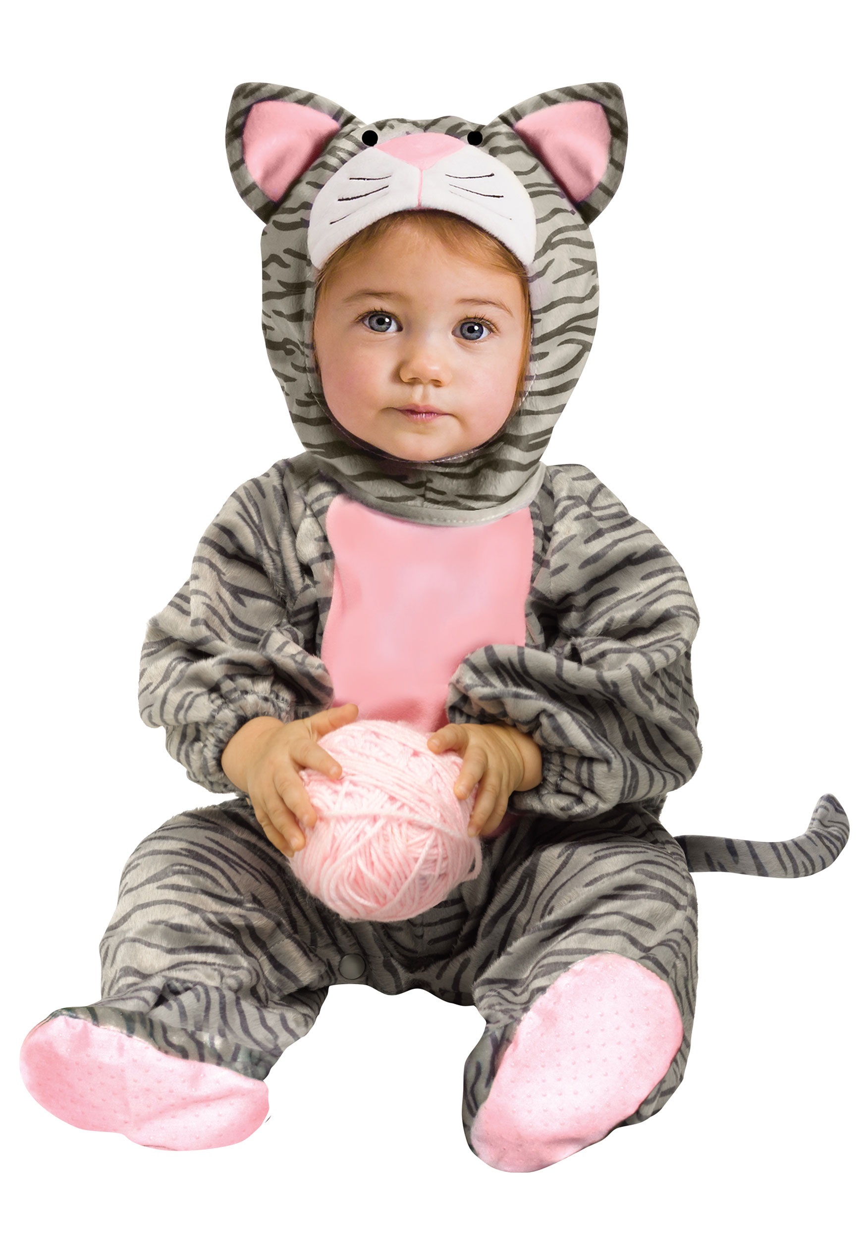 Disfraz de gatito gris rayado para niños Multicolor