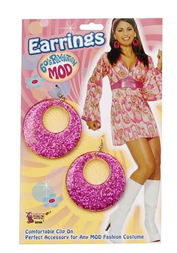 Pink Mod Earrings	