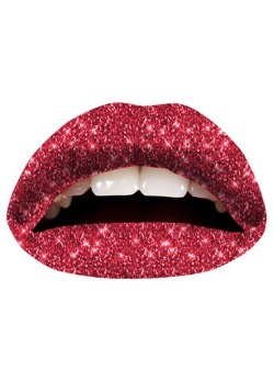 Red Glitterati Lip Applique