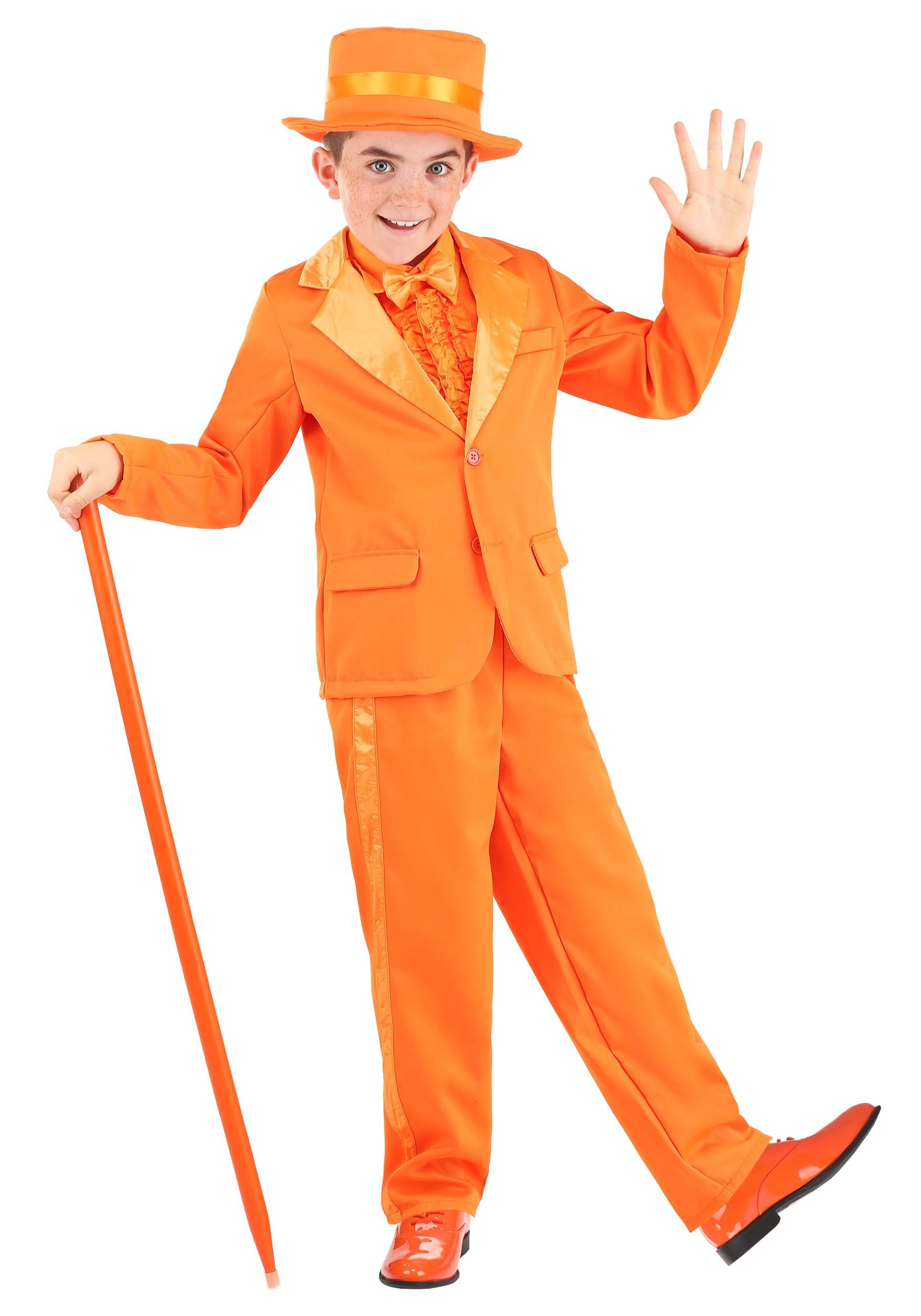 Disfraz de esmoquin de color naranja para niños Multicolor