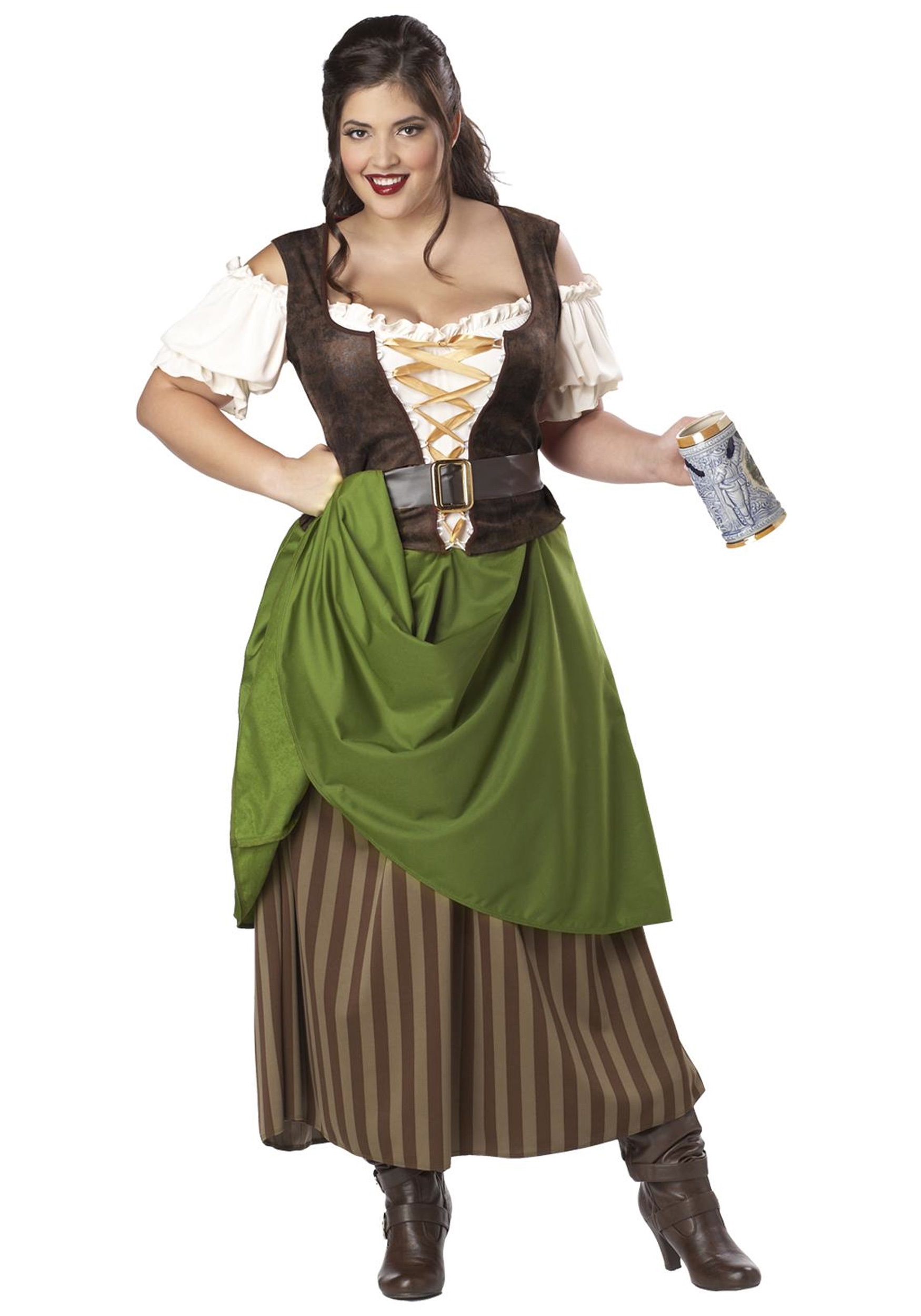 Women's Plus Size Tavern Maiden Costume