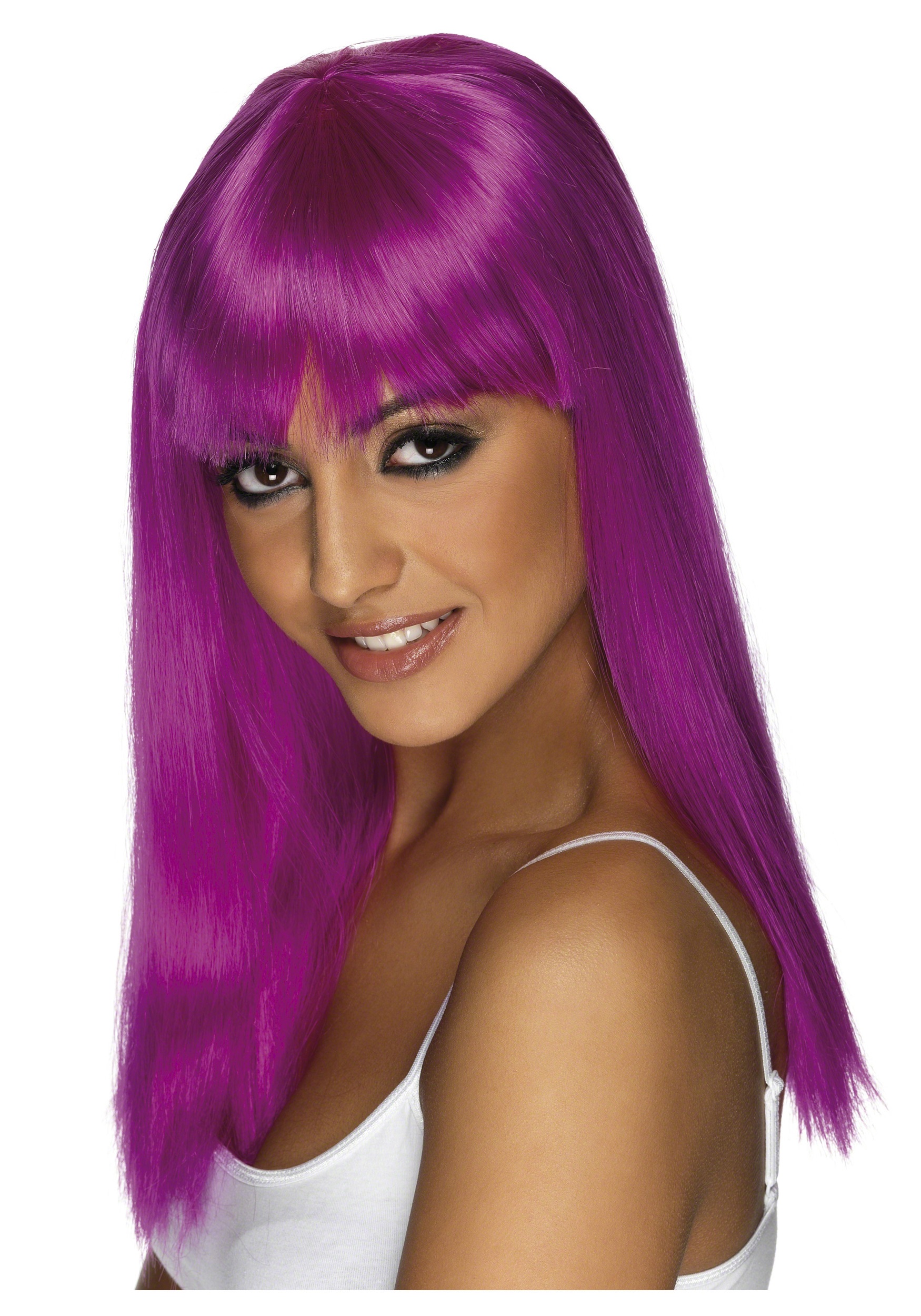 Peluca púrpura de neón glamourama Multicolor Colombia