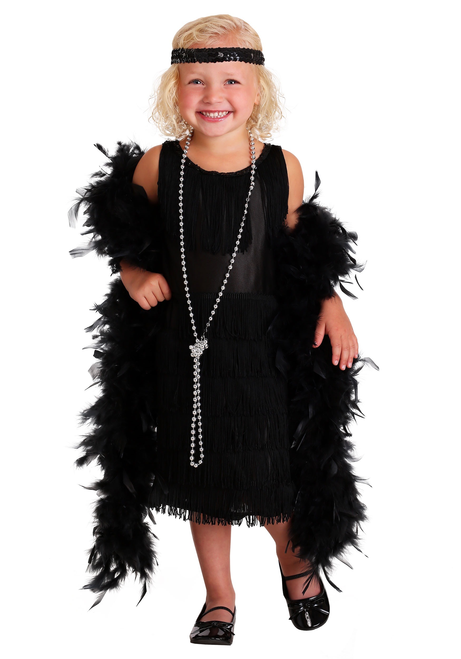 black flapper dress costume