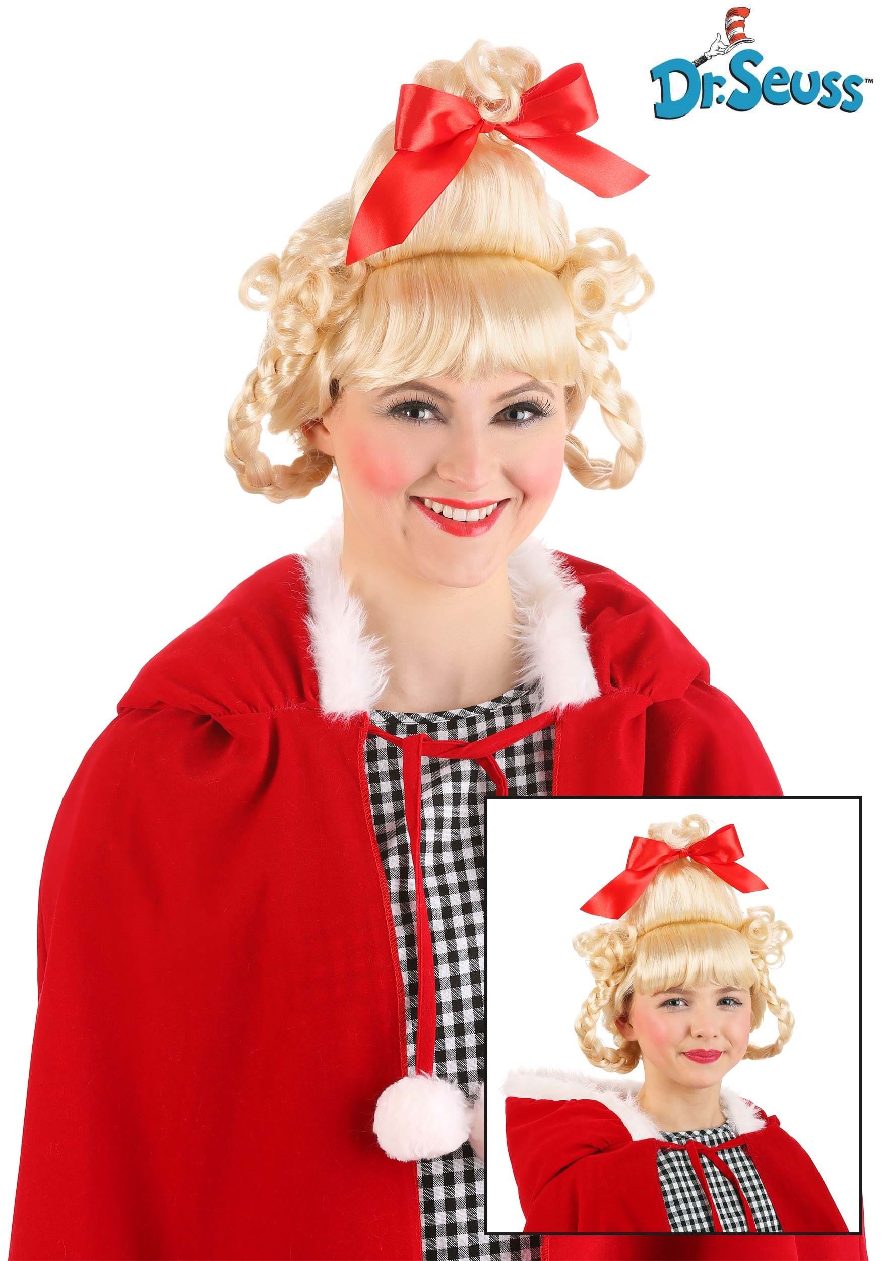 Cindy Lou Who Grinch Girl Costume Wig Whoville Adult New. 