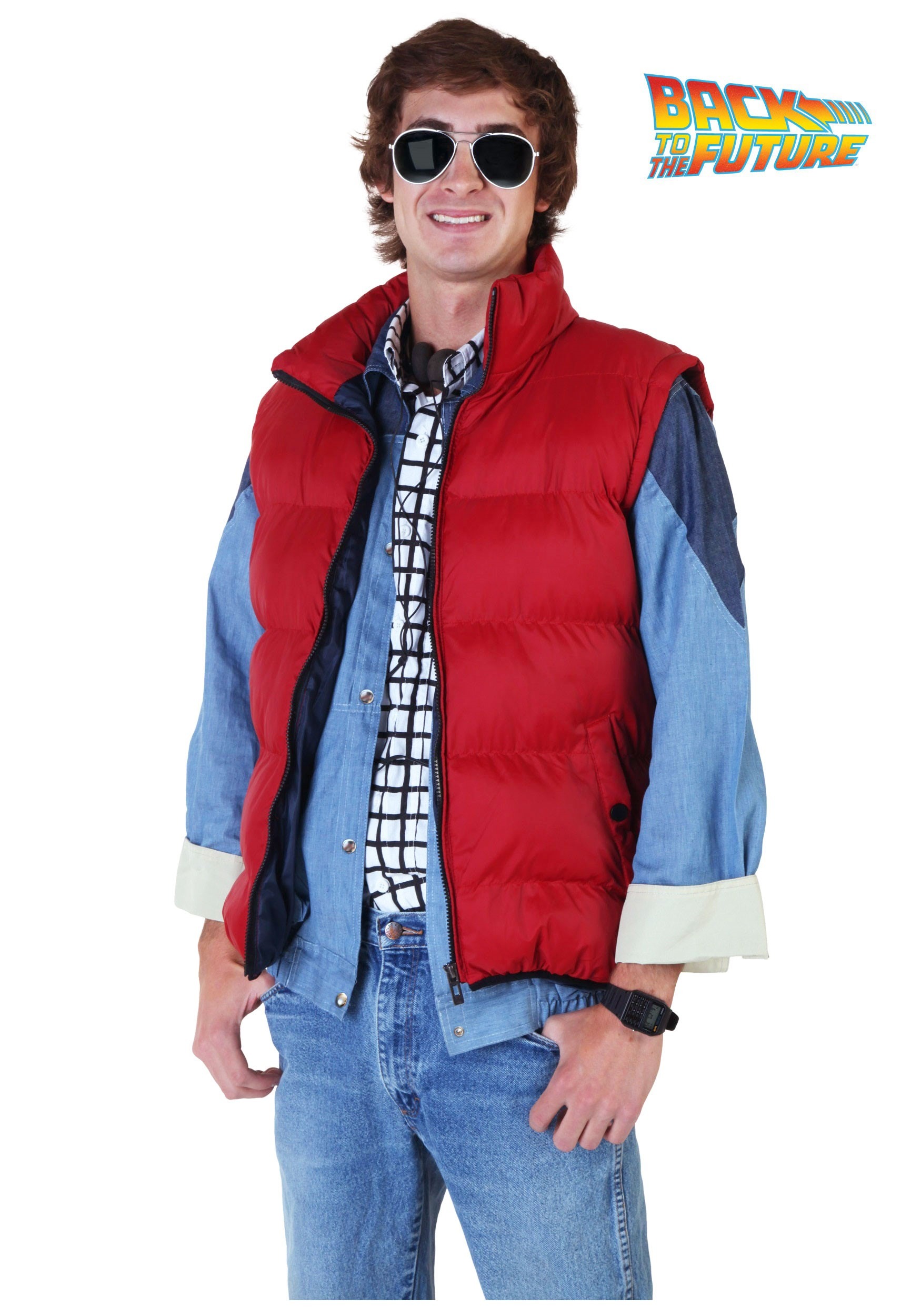 Back To The Future Marty Mcfly Vest Costume For Adults