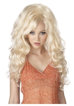 BLONDE LONG WIG NOVELTY FANCY ADULT WOMENS HALLOWEEN PARTY DRESS PLAITS 200GM 