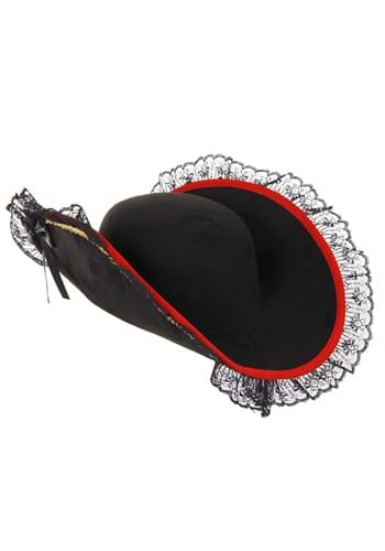 Lady Buccaneer Black Costume Hat Accessory | Pirate Accessories