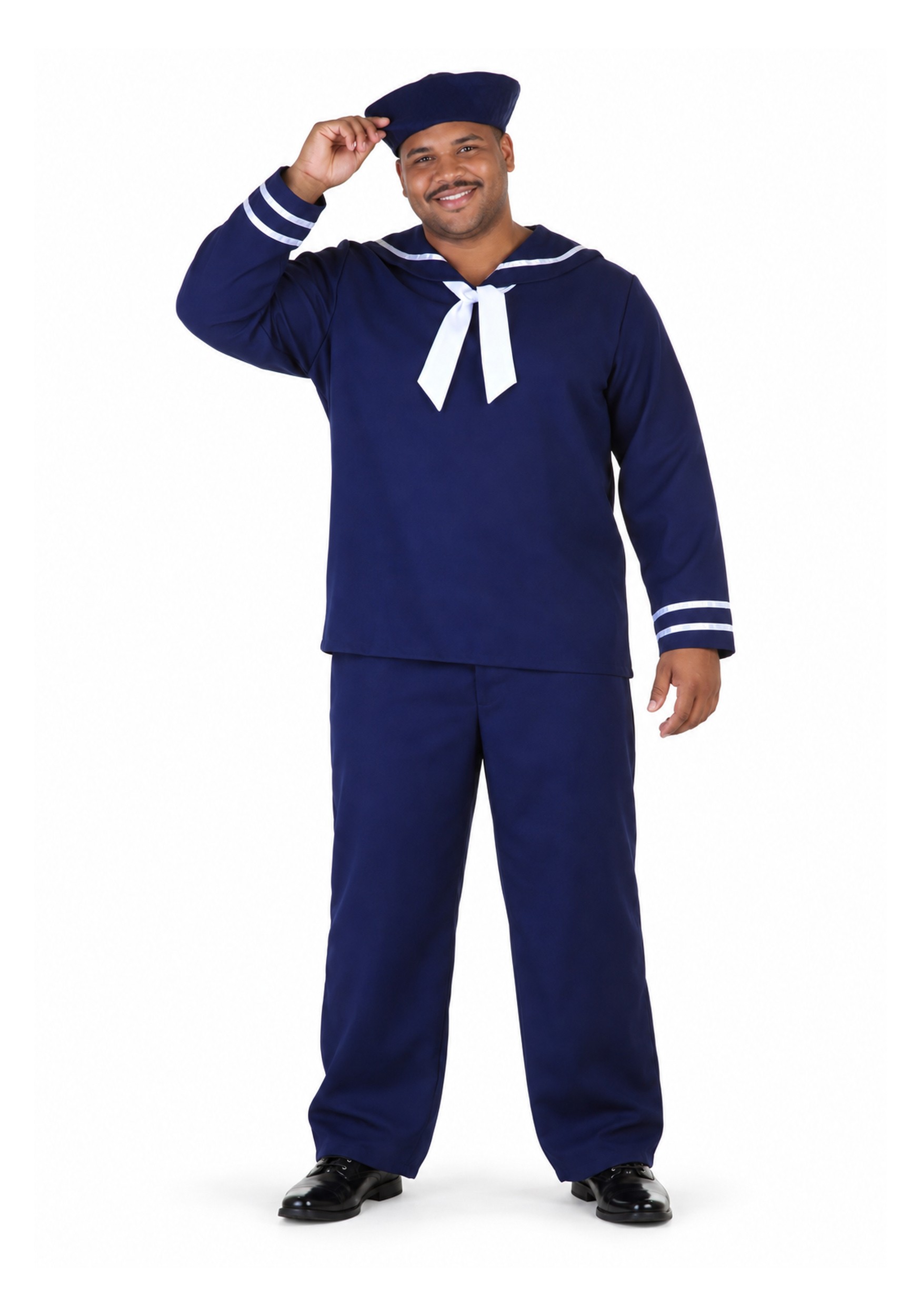 Plus Size Men's Blue Sailor Costume | Uniform Costumes