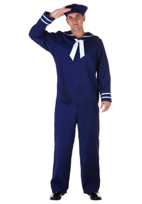 Plus Size Men's Blue Sailor Costume