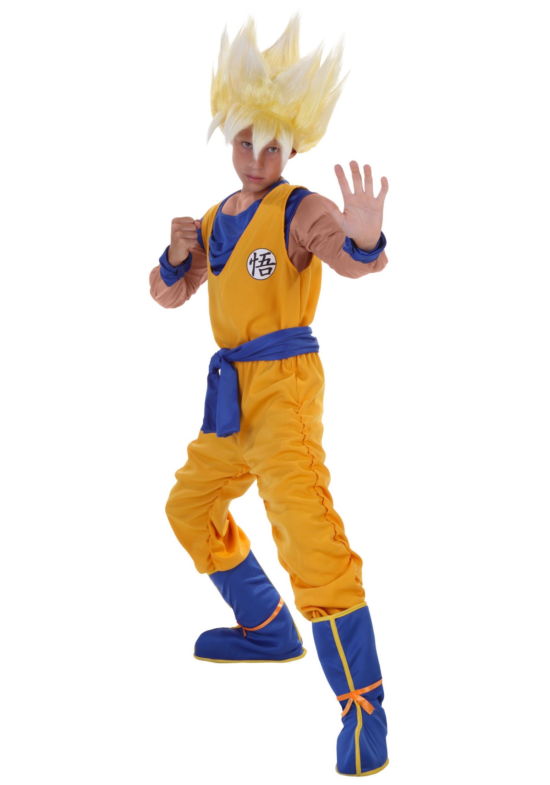 Photos - Fancy Dress FUN Costumes Super Saiyan Goku Kids Costume Blue/Orange