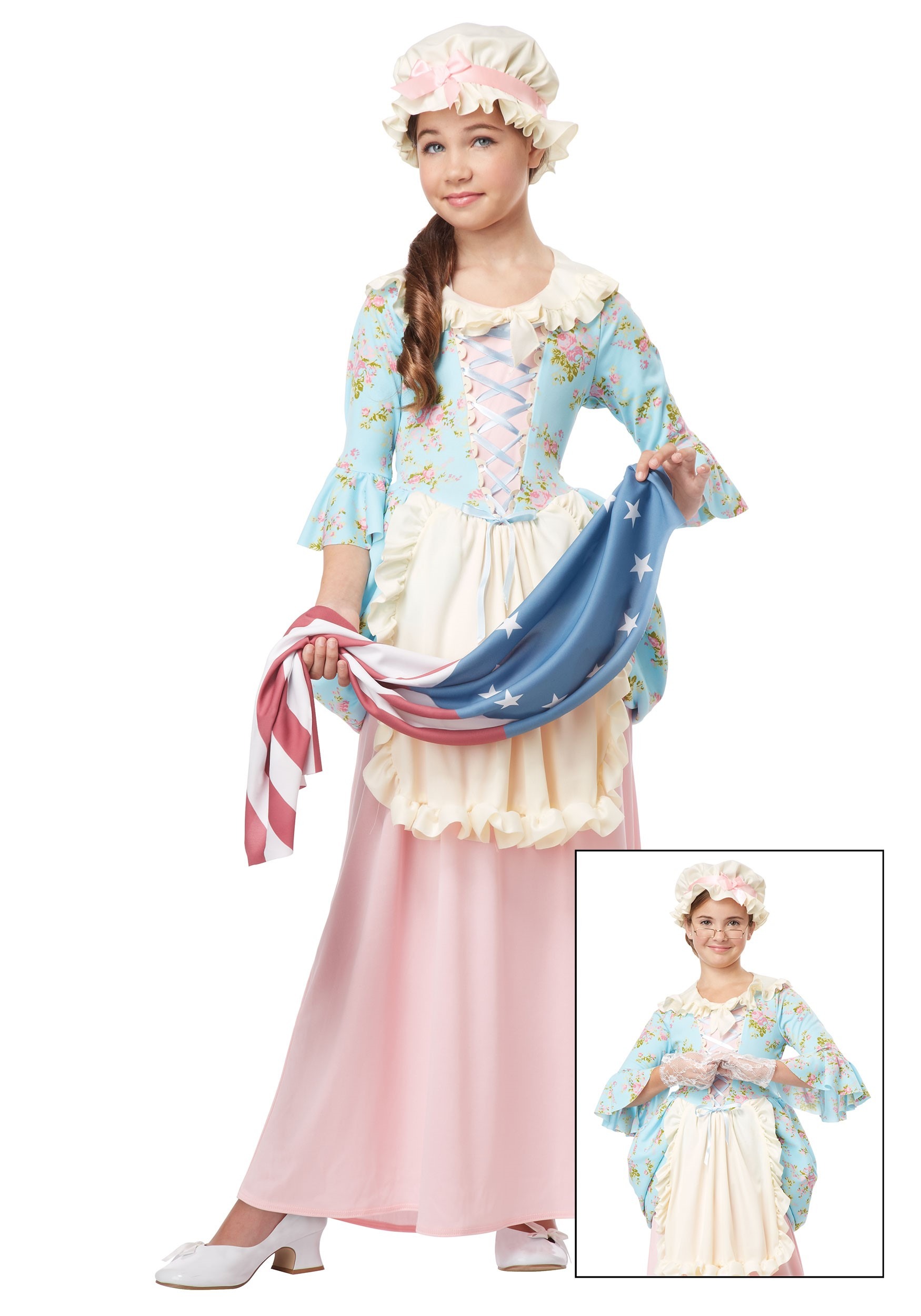 Girls Colonial Lady Costume