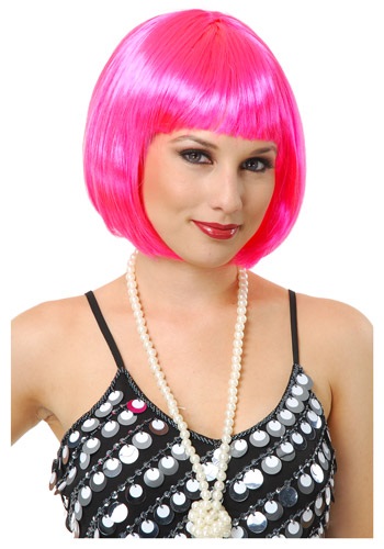 Short Bob Hot Pink Wig image