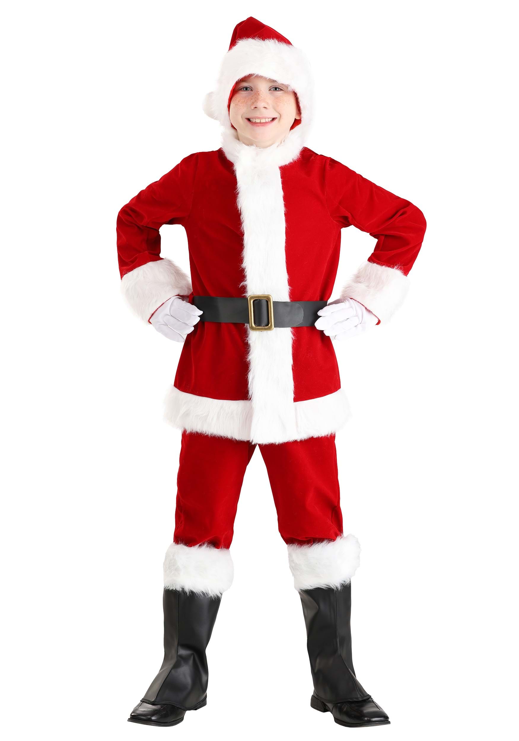 Photos - Fancy Dress Deluxe FUN Costumes Boy's  Santa Claus Costume Black/Red/White 