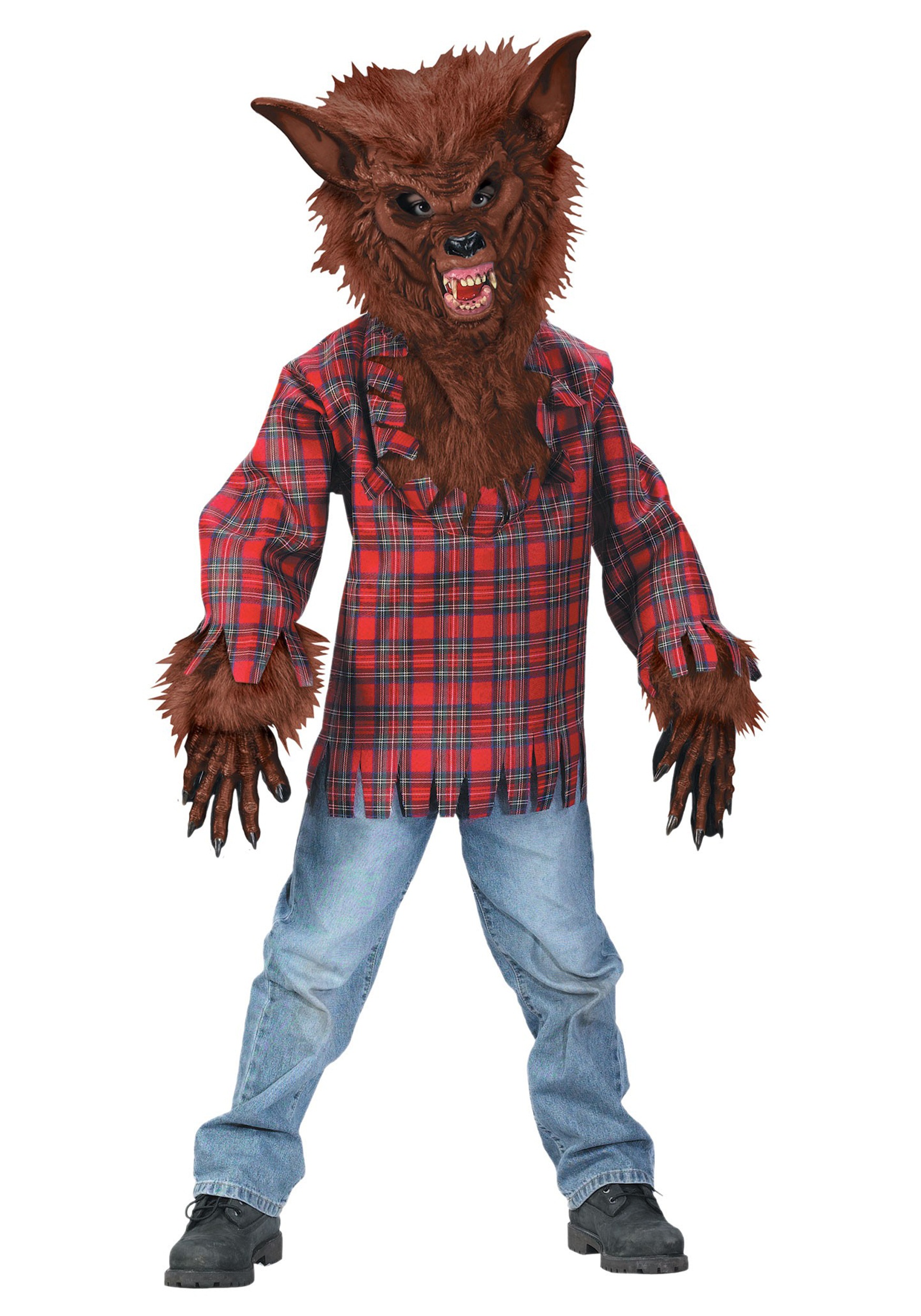Disfraz de hombre lobo marrón infantil Multicolor