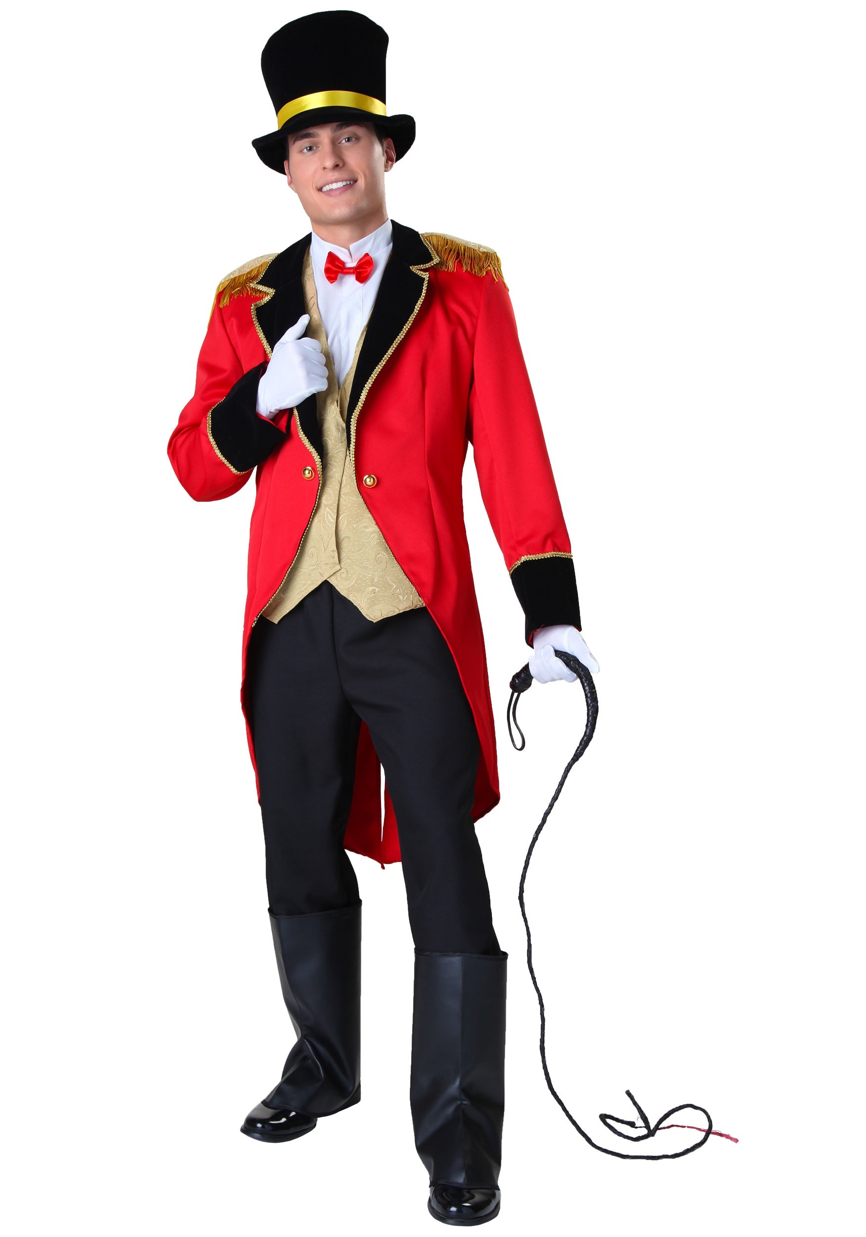 Photos - Fancy Dress FUN Costumes Plus Size Ringmaster Costume for Men Black/Red