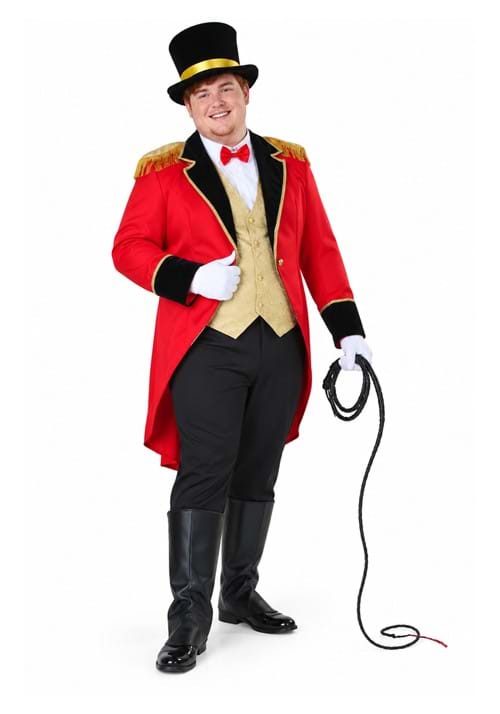 Mens Plus Size Ringmaster Costume New Main