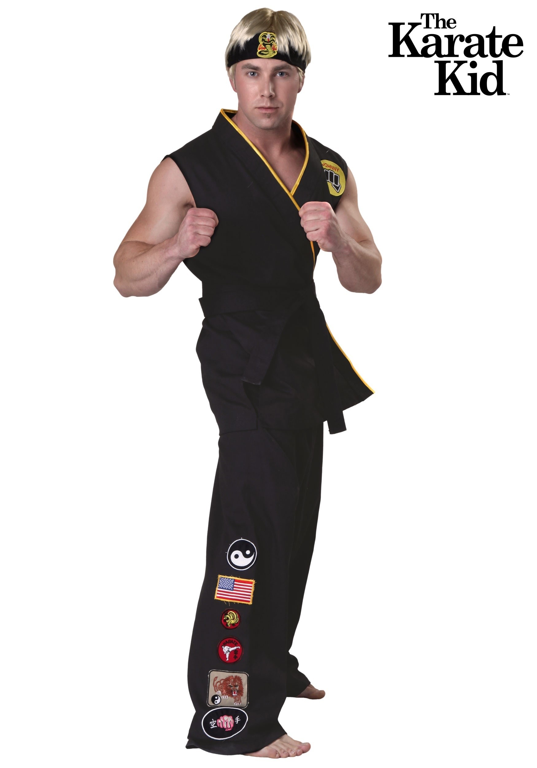 Cobra Kai Gi Uniform Costume Karate Kid Black Uniform