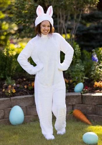 Open Face White Bunny Adult Costume | Bunny Costumes