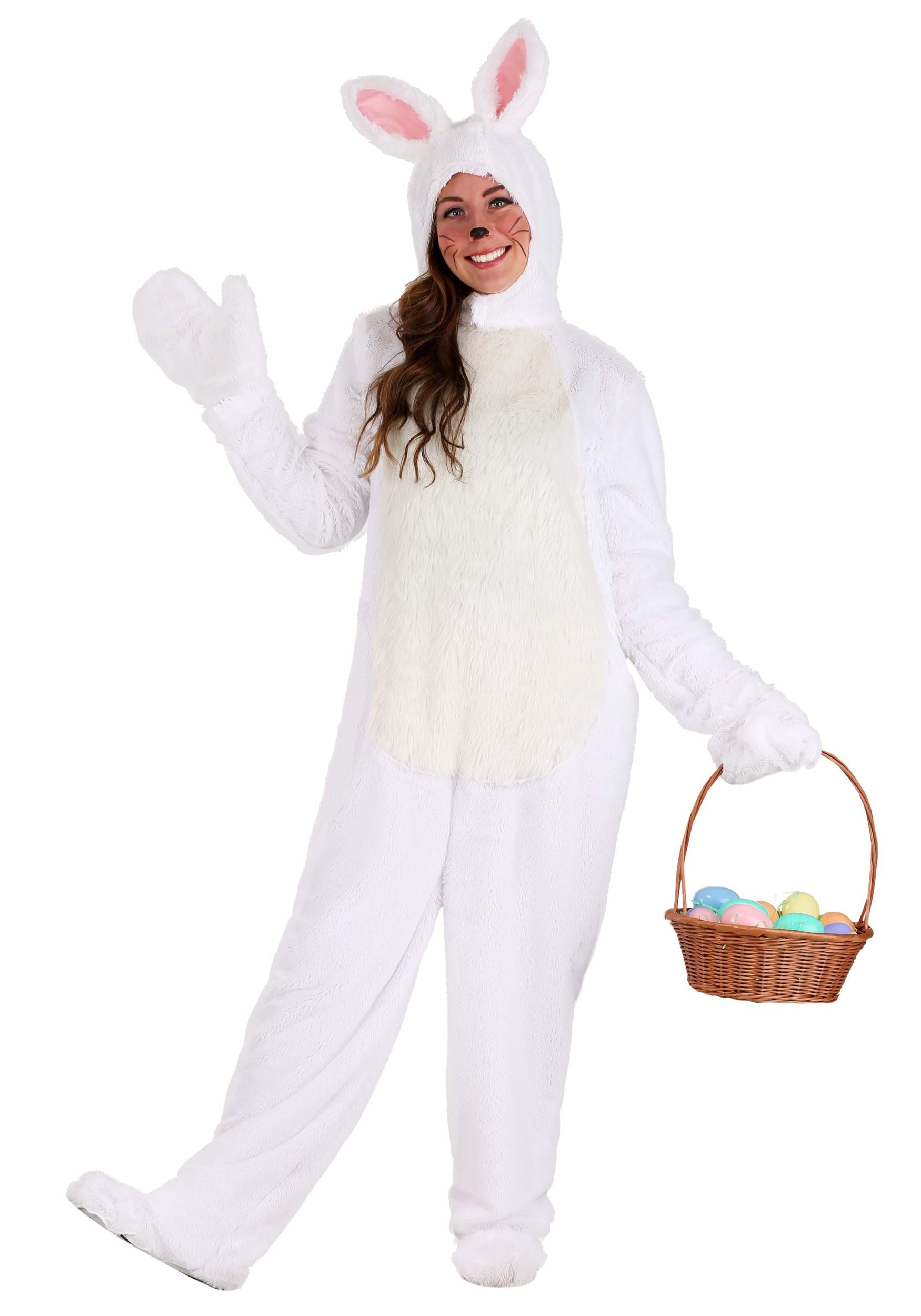 Photos - Fancy Dress FUN Costumes White Bunny Adult Costume Pink/White