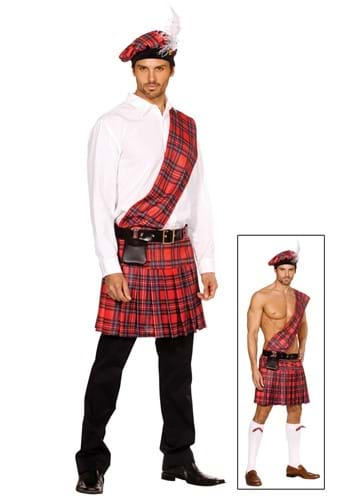 Mens Plus Size Scottish Costume Main