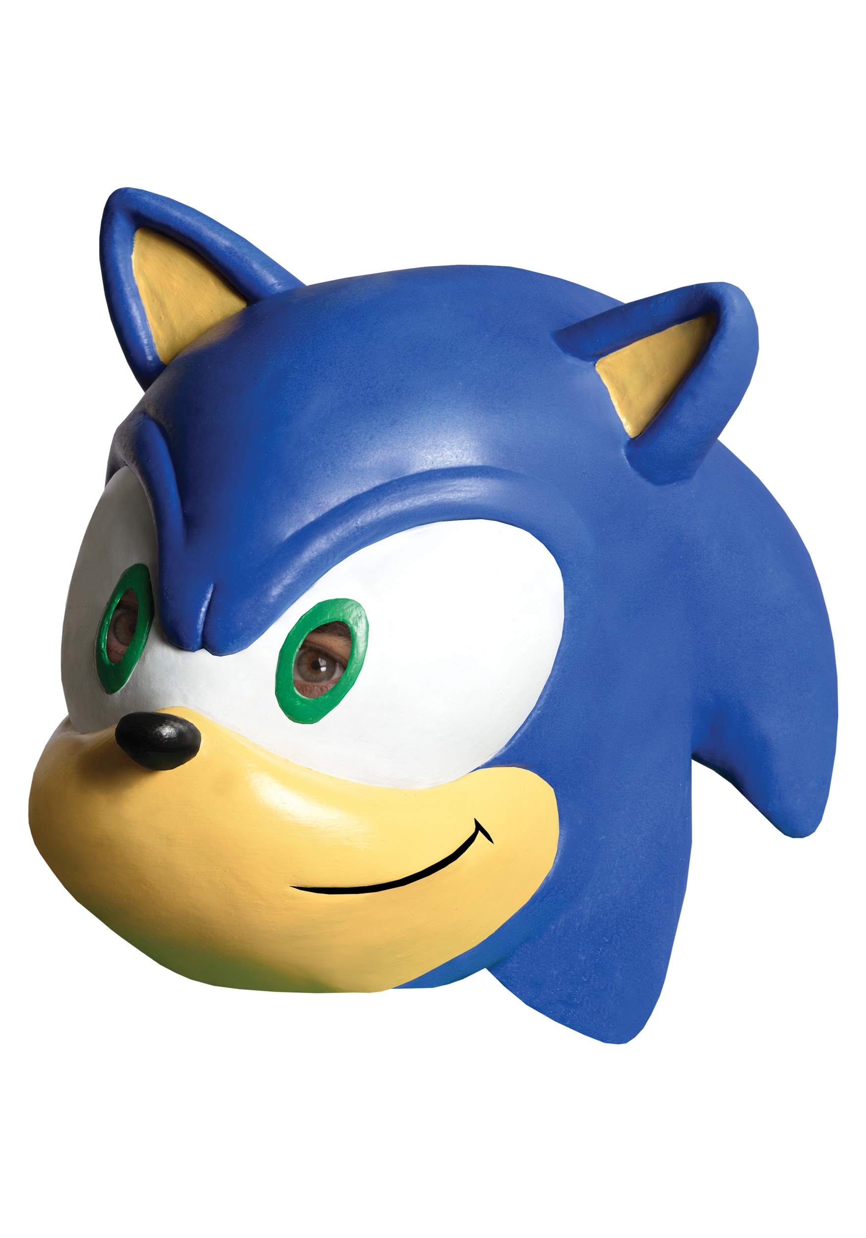 HALLOWEEN COSTUME MASK BLUE AND WHITE SONIC THE HEDGEHOG  LATEX CHILD-SIZED 