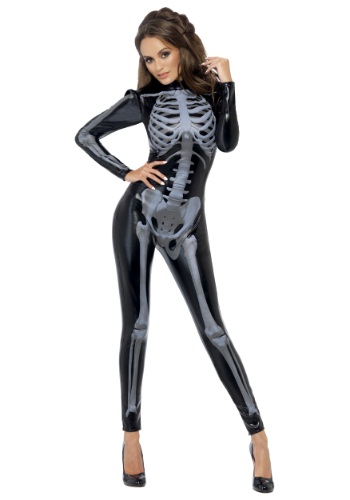 Women's X-Ray Skeleton Jumpsuit Costume