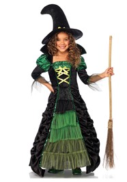 Child Storybook Green Witch Costume Girl s Witch Costumes Child Storybook Green Witch Costume Girl s Witch Costumes