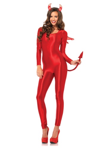 red spandex jumpsuit